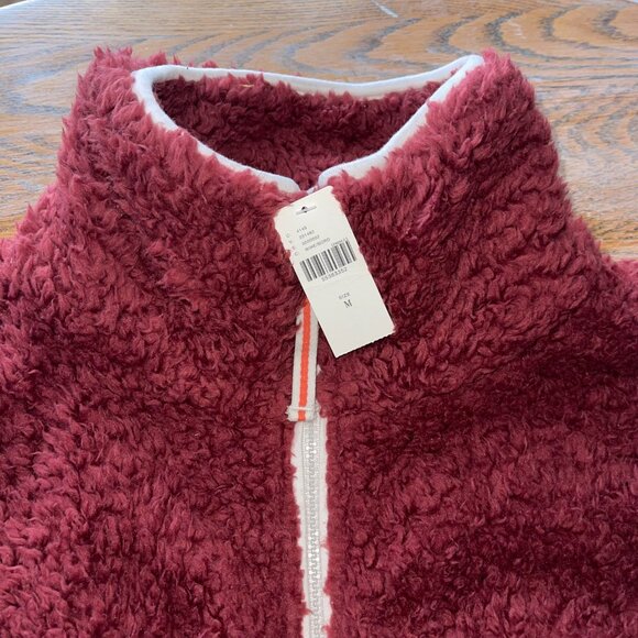 ANTHROPOLOGIE sherpa fluffy fleece half zip with hand pockets/NWT/M - Picture 6 of 8